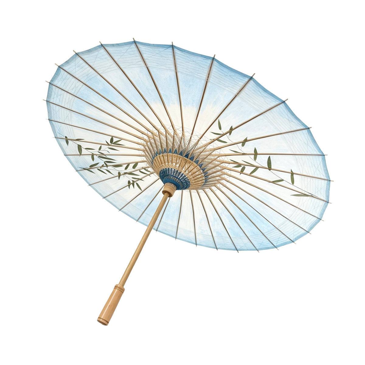 Blue Bamboo Oil Paper Umbrella