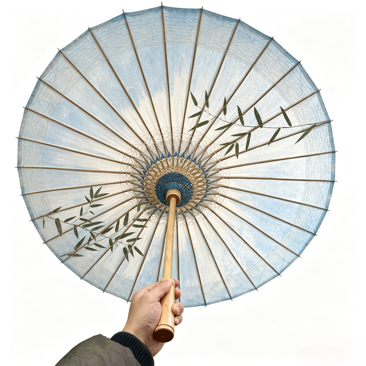 Blue Bamboo Oil Paper Umbrella