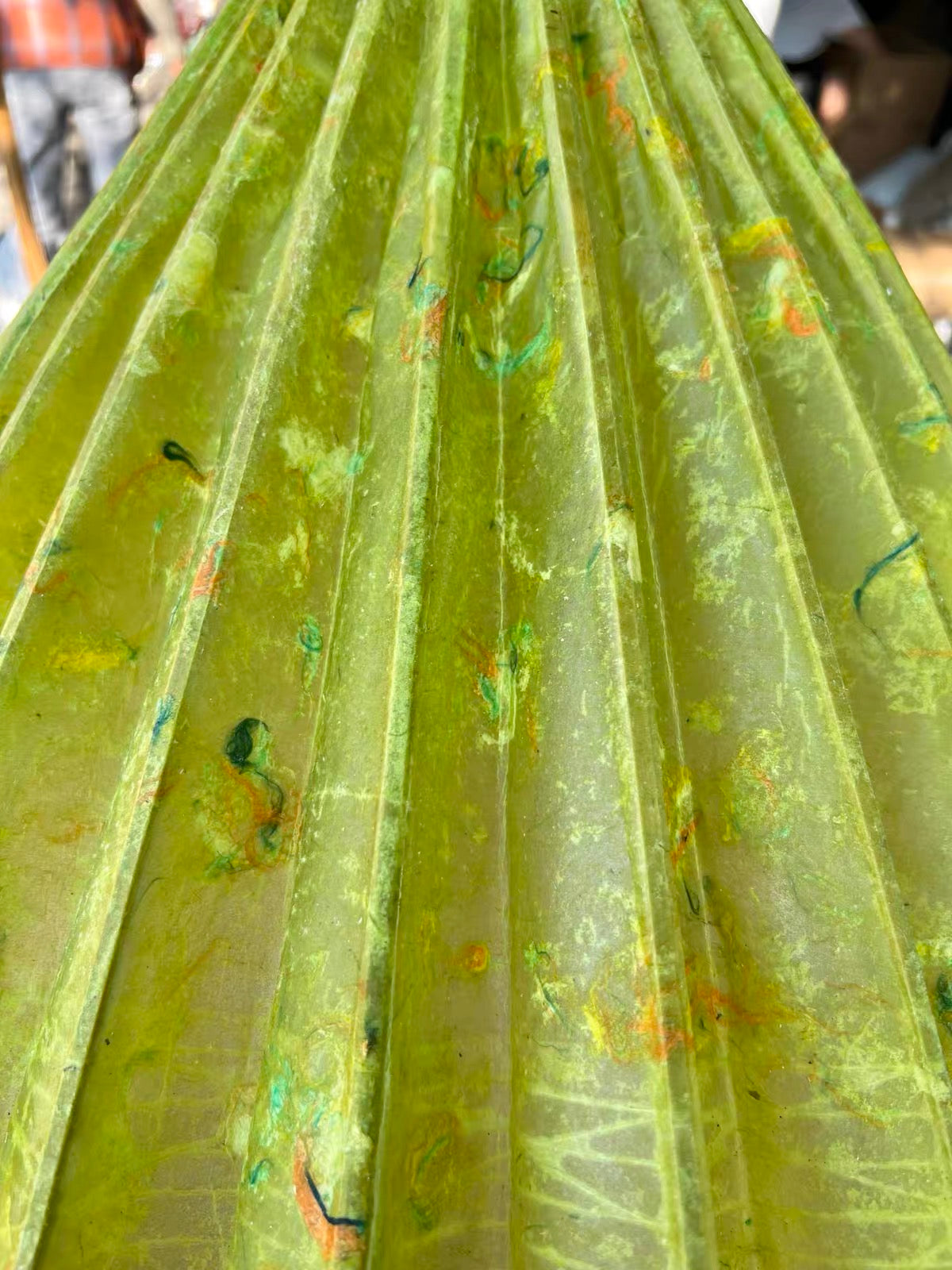 Yellow Floral Oil Paper Umbrella