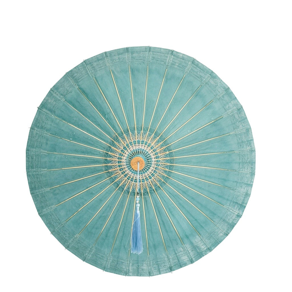 Turquoise Oil Paper Umbrella