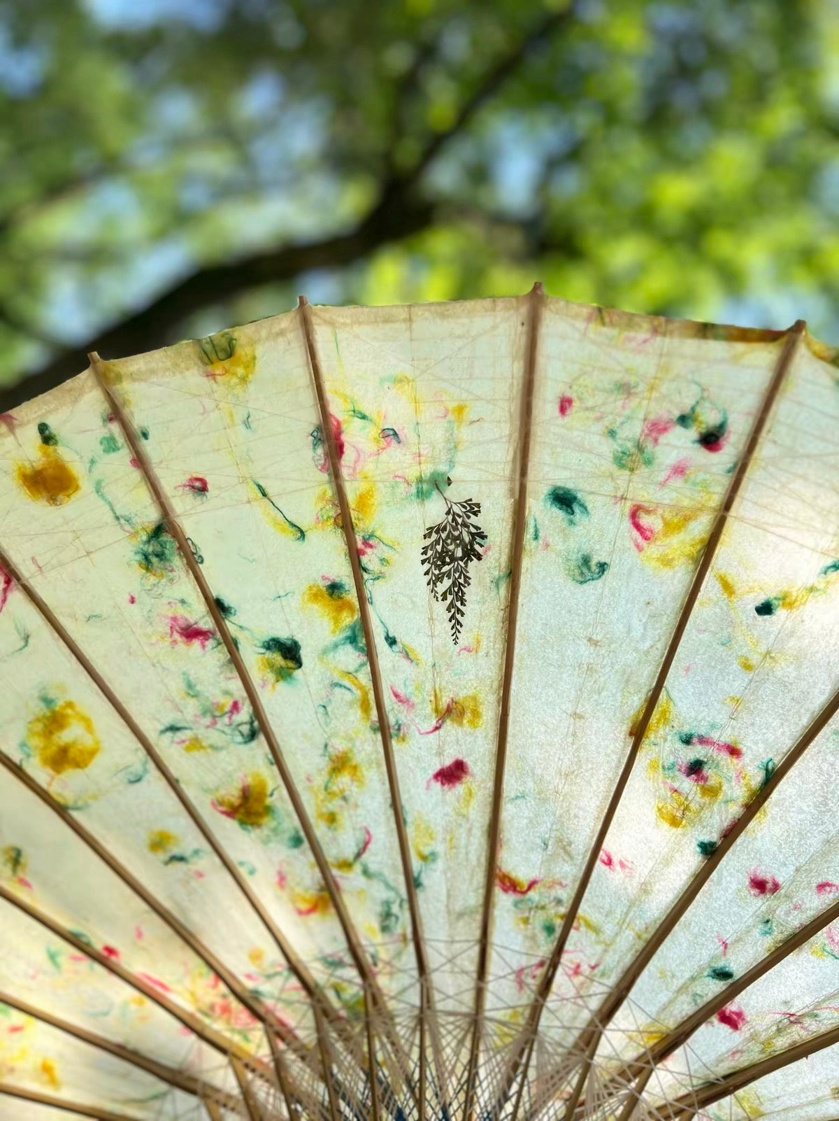 Speckled Floral Oil Paper Umbrella