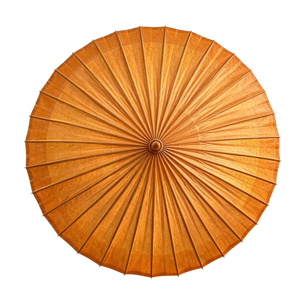 Solid Orange Oil Paper Umbrella