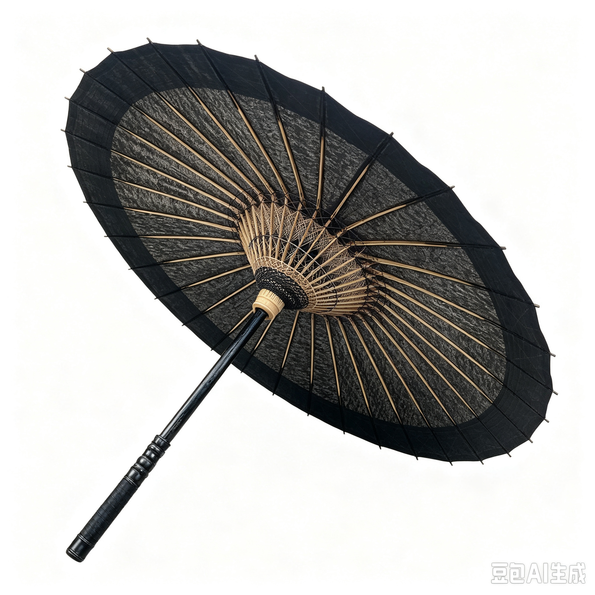 Black Solid Oil Paper Umbrella