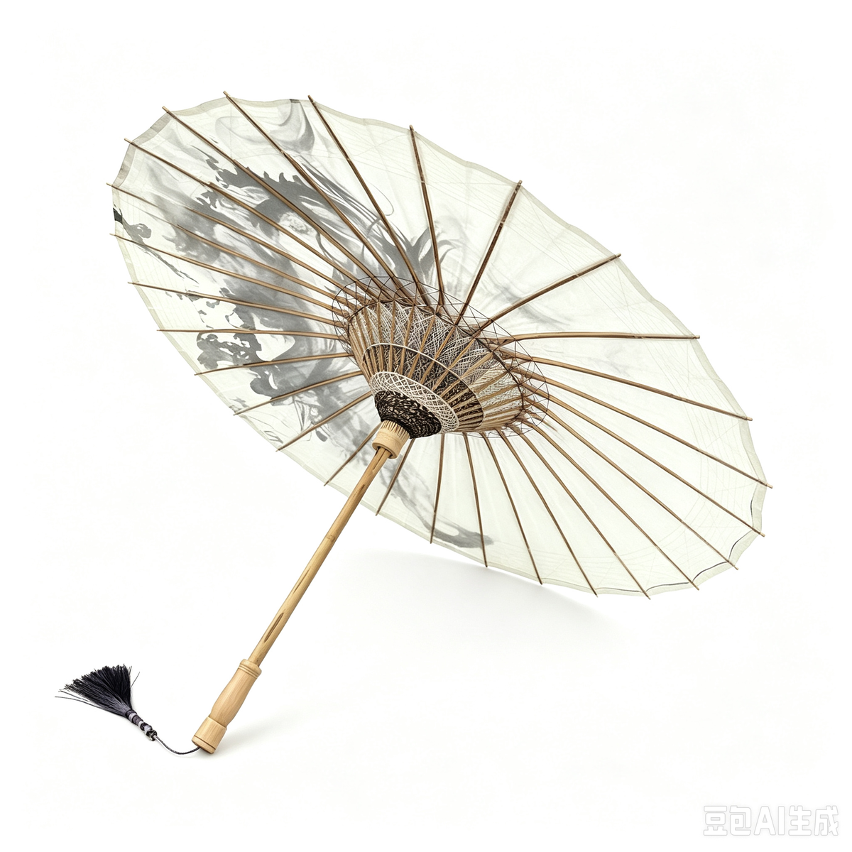 Ink Dragon Oil Paper Umbrella