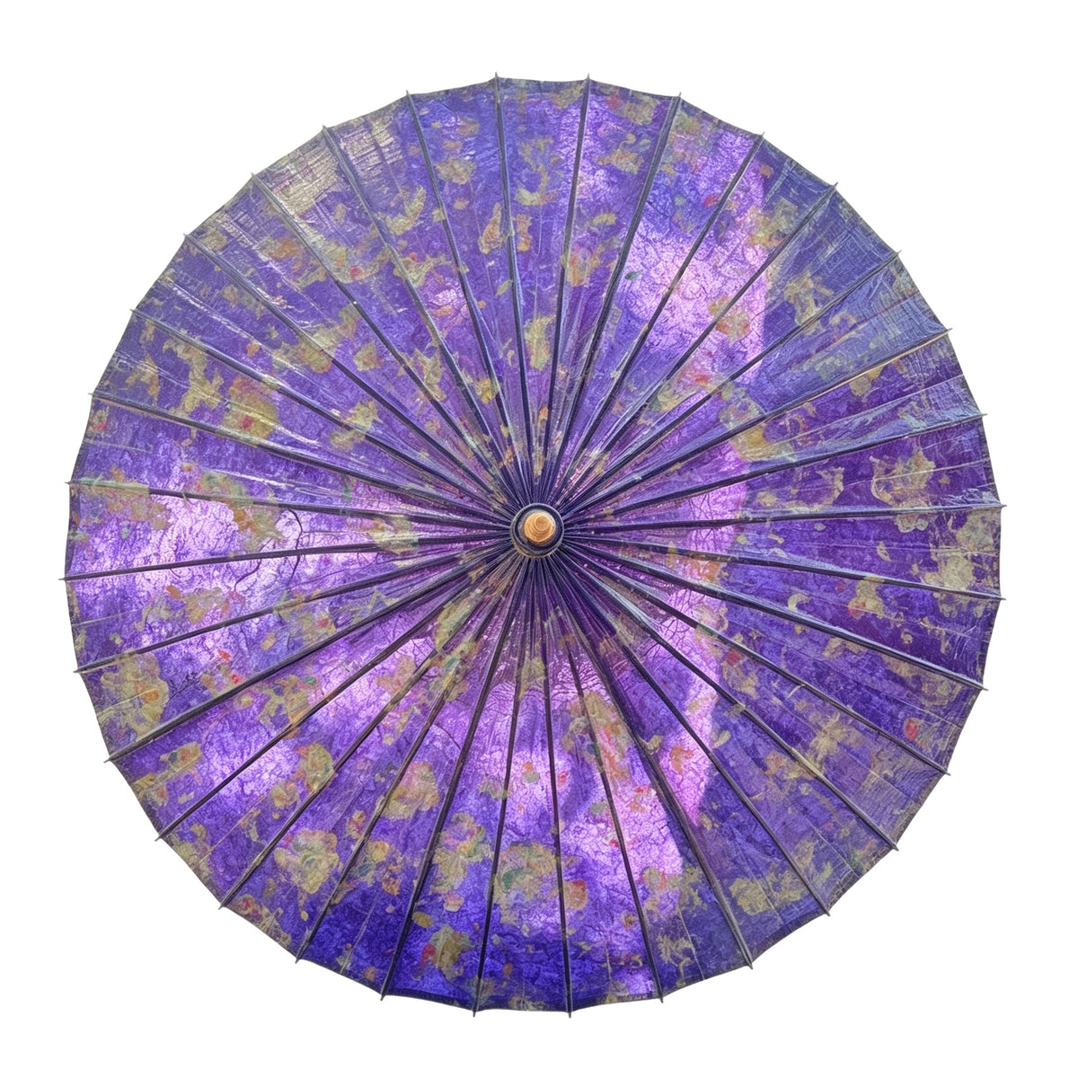 Purple Floral Oil Paper Umbrella