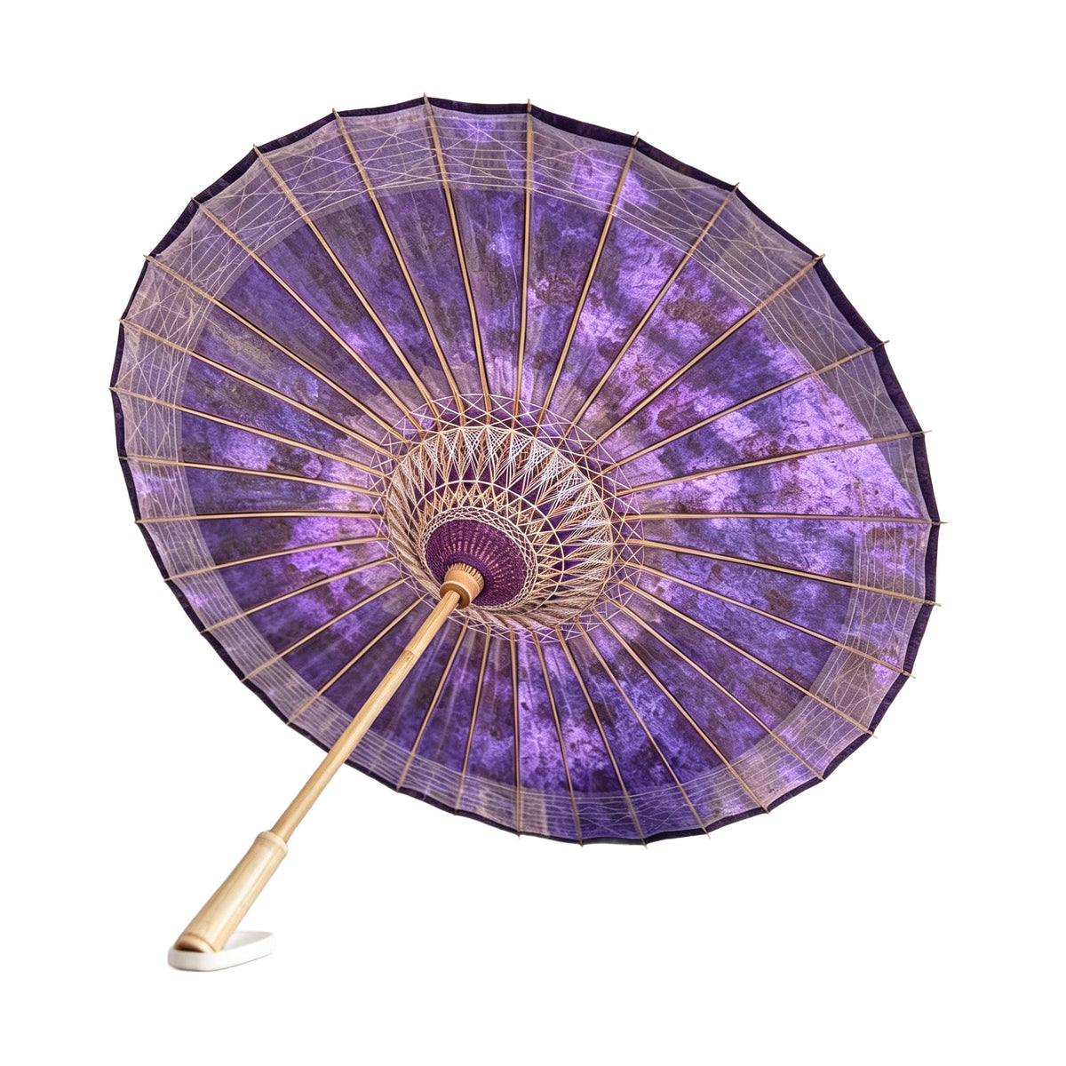 Purple Floral Oil Paper Umbrella
