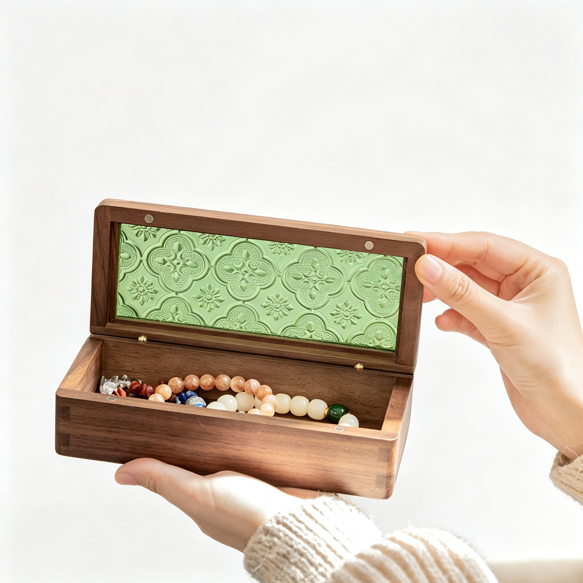 Peach Wood Bracelet Box