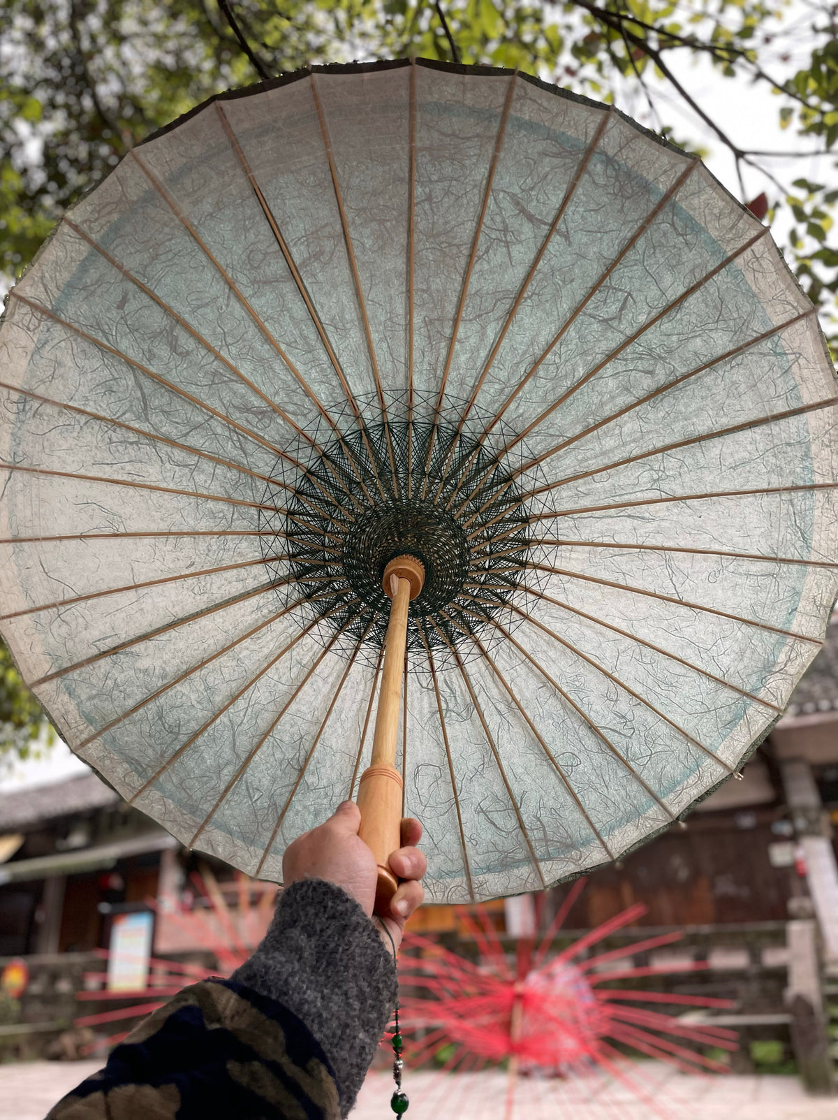 Translucent Grey Oil Paper Umbrella